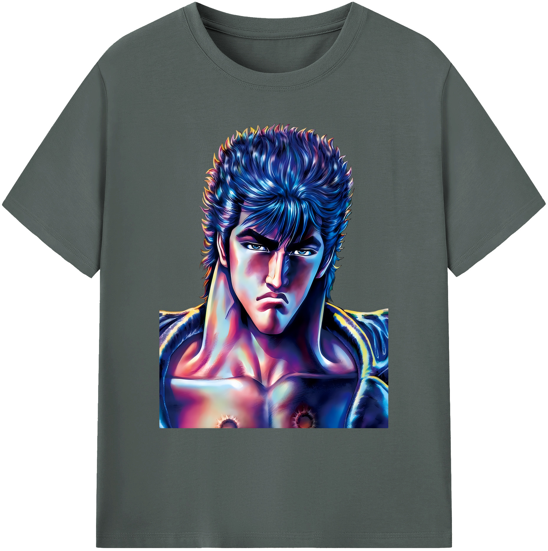 （画像用） 北斗の拳 Fist of the North Star 綿100％ メンズ半袖Tシャツ｜肌触りやわらか＆通気性